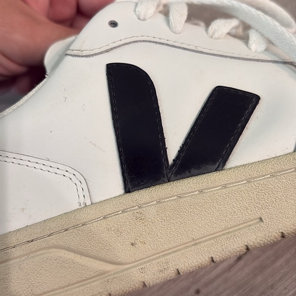Veja White and Black Casual Sneakers - Picture 10 of 12